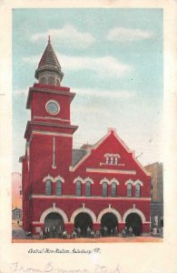 CENTRAL FIRE DEPARTMENT GALESBURG ILLINOIS RAPATEE DPO POSTCARD 1906