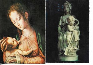 The Virgin with the Child Lot of two (2) modern religious PC by famous artistd