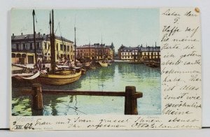 Sweden MALMO Harbor Scene c1902 Postcard I1