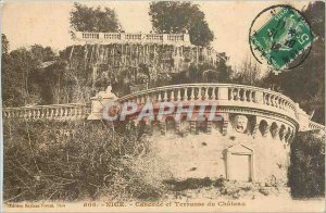 Old Postcard Nice Waterfall Terrace and the Chateau