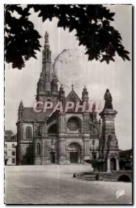 Sainte Anne d Auray - The Basilica and The Fountain - Old Postcard