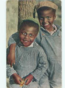 Pre-Linen Black Americana BOYS IN OVERALLS AC0322