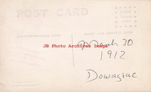 President Theodore Teddy Roosevelt, RPPC, Dowagiac MI Campaign Stop, Trimmed