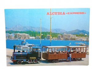 The Alcudia Express Road Train Mallorca Spain New Miniature Railway Postcard