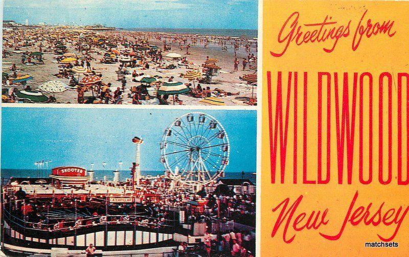 Amusement Ferris Wheel Wildwood New Jersey Aerial View 1950s Freeman 9281