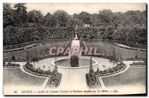 Old Postcard Meaux Garden L & # 39Ancien Eveche Parterre Our Draw For The
