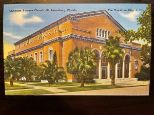 Vintage Postcard 1930-1945 Christian Science Church St. Petersburg Florida