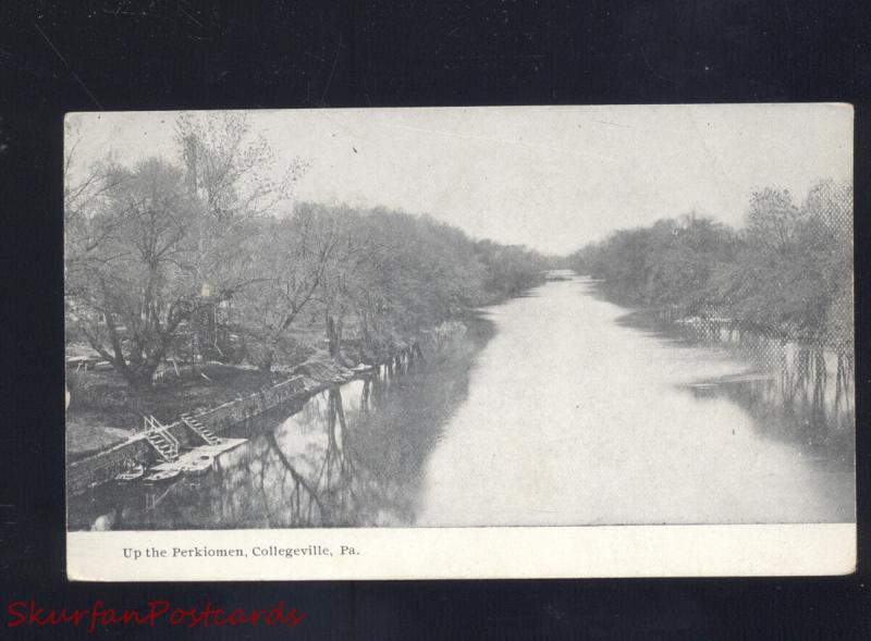 Collegeville Pennsylvania UP the Perkiomen River Antique Vintage