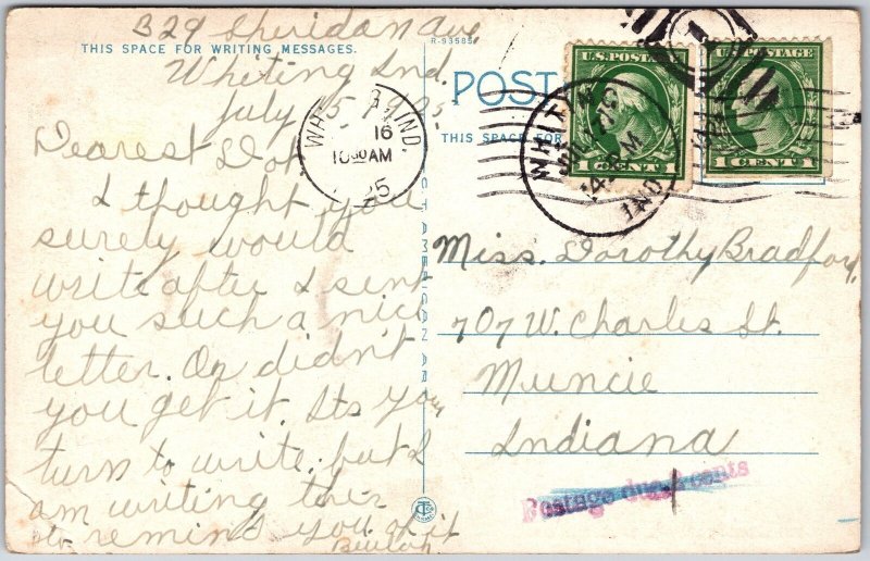 1925 Entrance To Harbor Saint Joseph Michigan MI Boats Ships Posted Postcard