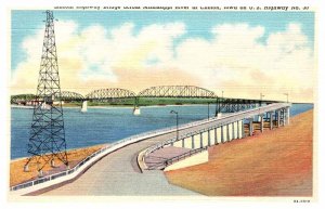 Postcard BRIDGE SCENE Clinton Iowa IA AP5894