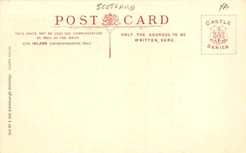 Scotland, UK Old Vintage Antique Post Card Advocates Close, Old Edinburgh Unused