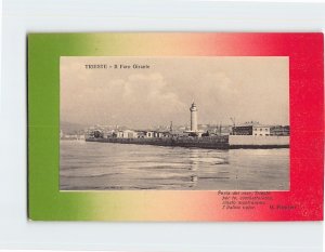 Postcard Il Faro Girante Trieste Italy