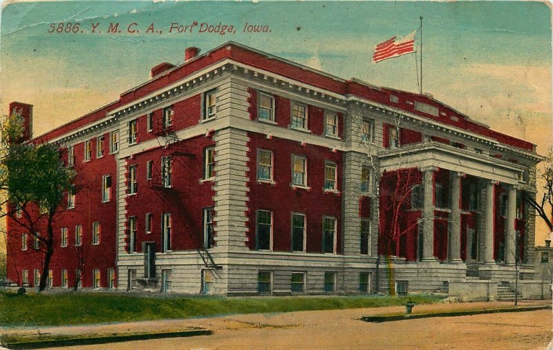 1911 POSTCARD Y M C A YMCA FORT DODGE IOWA IA