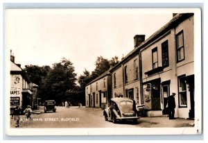 Vintage RPPC Main Steet Blofield Postcard P128E