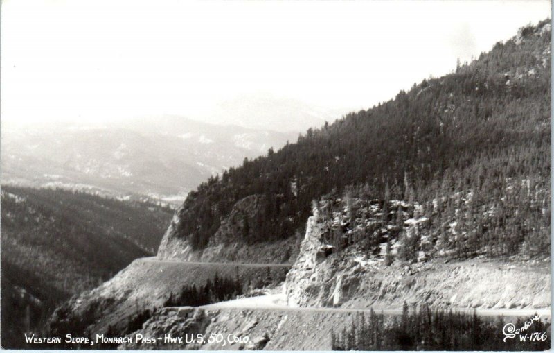 RPPC  MONARCH PASS, CO Colorado  WESTERN SLOPE View   c1940s  Sanborn  Postcard