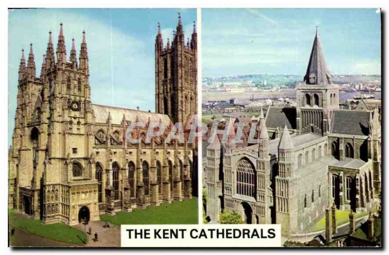 Old Postcard The Kent Canterbury Cathedrals Rochester