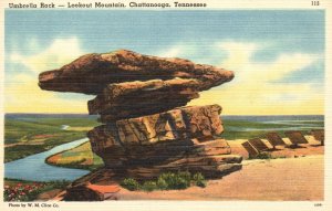 Vintage Postcard Umbrella Rock Lookout Mountain Chattanooga Tennessee WM Cline