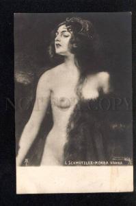 034907 NUDE Lady w/ Long Hair. By SCHMUTZLER Vintage PC