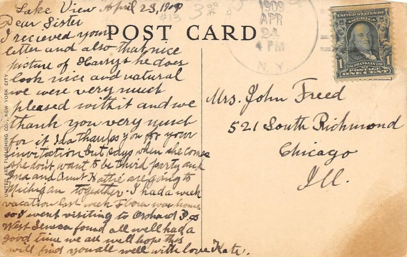 Hamburg New York~Hamburg High School~John Van Epps Pub~1909 B&W Postcard