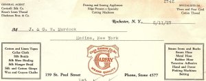 1927 ROCHESTER NY  CHAS GARSON CO GARFAY PRESSING IRONING BILLHEAD INVOICE Z1755