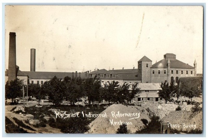 c1910's State Industrial Reformatory Bailey Hutchinson KS RPPC Photo Postcard