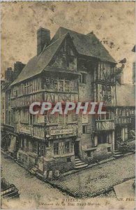 Postcard Old House Bayeux Rue Saint Martin