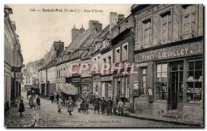 Old Postcard Saint Pol Rue d & # 39Arras