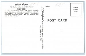 c1960's Motel Ayres Roadside Room View Fresno California CA Vintage Postcard