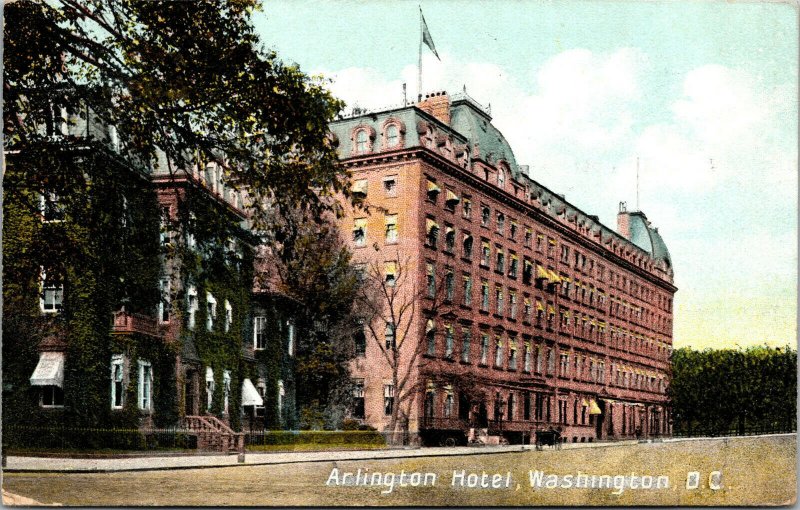 Vtg 1908 Arlington Hotel Prudential Insurance Washington DC Postcard