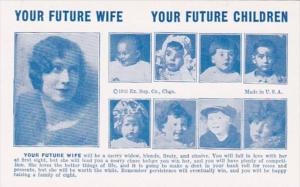 Humour Vintage Arcade Card Your Future Wife Will Be A Merry WIdow