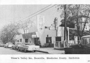 Wiese's Valley Inn Boonville California CA-Cars 1950s Postcard