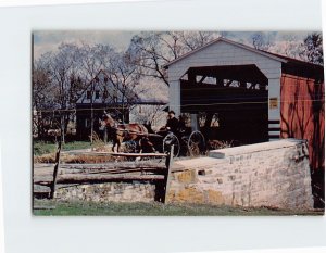 Postcard The Old Covered Bridge Soudersburg Pennsylvania USA