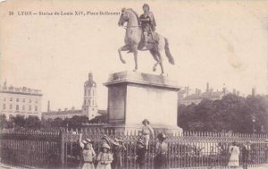 France Lyon La Place Bellecour Statue de Louis XIV