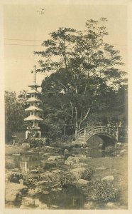 C-1910 Japanese Tea Garden Pagoda Horticulture RPPC Photo Postcard 21-9350