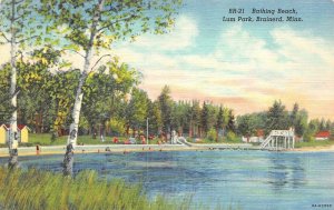 BRAINERD, MN Minnesota  BATHING BEACH at LUM PARK Crow Wing Co  c1940's Postcard