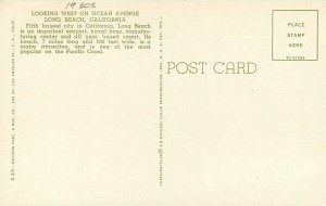 Autos Birdseye Long Beach California Ocean Teich Colorpicture Postcard 21-2483