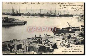 Old Postcard Marseille Joliette and Courier