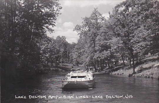 Lake Delton Amphibian Lines Lake Delton Wisconsin Real Photo