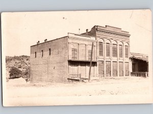 c1930 Masonic Temple & Armory Hall Shasta California CA RPPC Real Photo Postcard