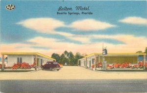 Postcard Florida Bonita Springs roadside occupation 1950s Tichnor linen 23-3137