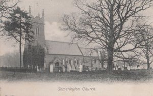 Somerleyton Church Suffolk Old WW1 1917 & Village War Postmark Postcard