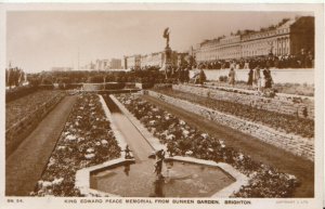 Sussex Postcard - King Edward Memorial - Brighton - Real Photograph - Ref TZ8883