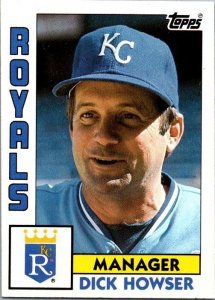 1984 Topps Baseball Card Dick Howser Manager Kansas City Royals sk3550