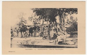 Benin; Dahomey, No 17, Porto Novo, In The Native Quarter PPC, By ER, Unused 
