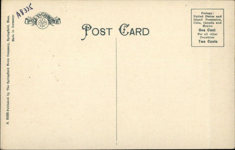 South Deerfield MA GD&N St. Trolley Close Up c1910 Postcard