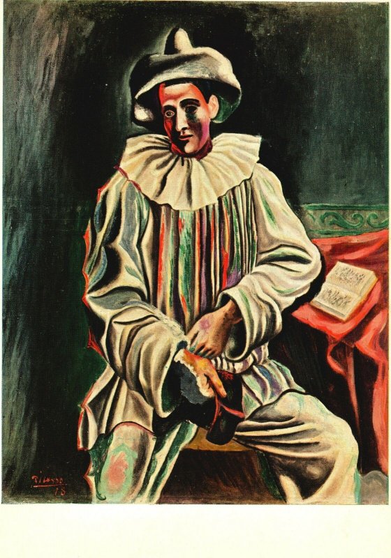 Vintage Postcard Pablo Picasso Pierrot Museum of Modern Art Sam Lewisohn Bequest
