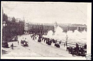 isle of man, DOUGLAS, Storm Scene, TRAM, Horse Cart