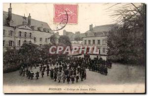 Bourges - College Girl - Old Postcard