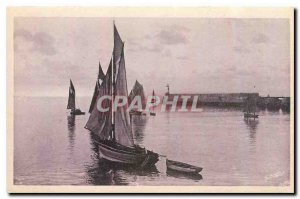 Postcard Old Port Output Sables d'Olonne Boat