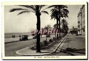 Old Postcard Nice Quai des USA